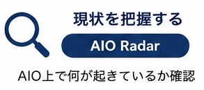 AIO RadarはAI Overview上で何が起きているかを確認する現状把握サービス